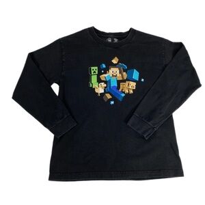 Mojang - Jinx Kid’s Minecraft Black Long Sleeve Tee
